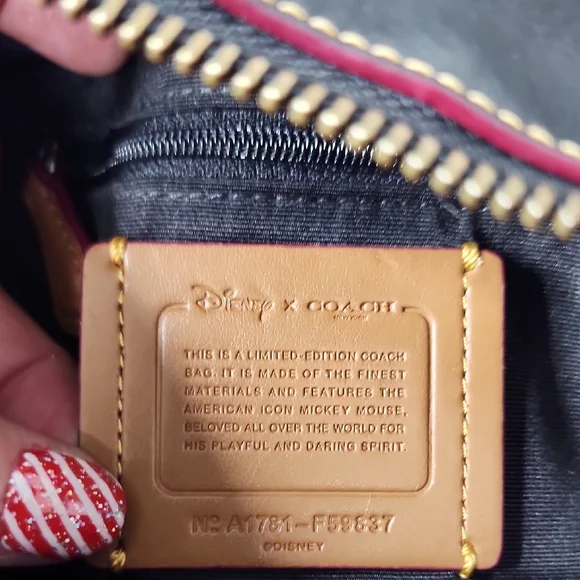 Coach x Disney 2017 Mickey Mouse Mini Charlie Leather Backpack - Picture 7 of 7